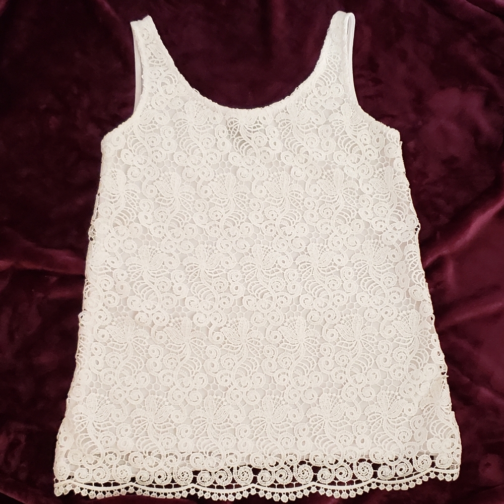 Crochet lace top.